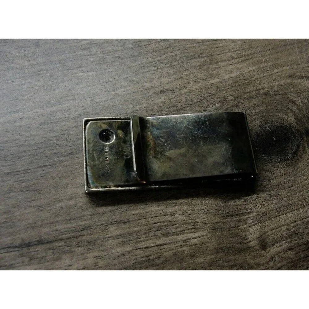 Lind Money Clip Silver Plated Nugget One Carat Simulated Cubic Zirconia Cash ID